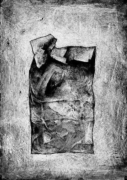 Photo of charcoal drawing: Empty Bag