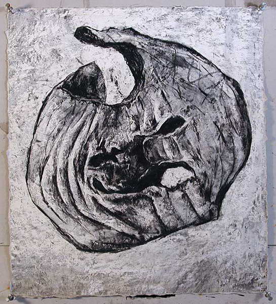 Photo of charcoal drawing: Study for Jack-no-lantern